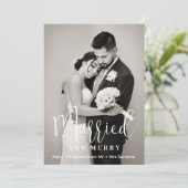 新結婚した婚メリー写真ホリデーカード シーズンカード (スタンド正面)