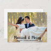 新結婚した規の写結婚真はがき ポストカード (正面/裏面)