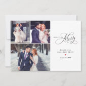 新結婚した規メリー初めてのクリスマスカード シーズンカード (正面)