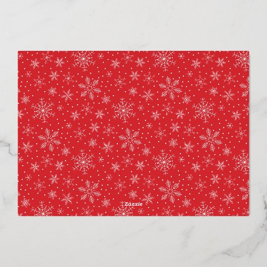 新結婚した規メリー初めてのクリスマスカード 箔シーズンカード (裏面)