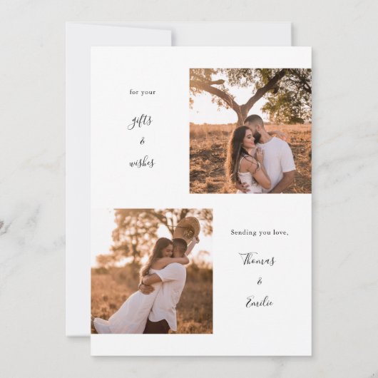 新結婚し結婚したい3人の写真客 サンキューカード (裏面)