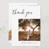 新結婚し結婚したい3人の写真客 サンキューカード (正面/裏面)