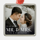 新結婚人プレミアムスクエアオーナメント メタルオーナメント (正面)