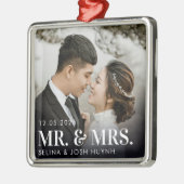 新結婚人プレミアムスクエアオーナメント メタルオーナメント (左)