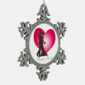 新結婚夫婦 スノーフレークピューターオーナメント (左)