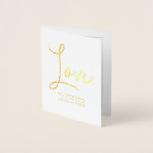 新結婚感謝してい脚愛モダン夫婦 箔カード (正面)