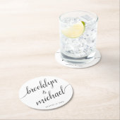 新結婚郎新婦の手書き ラウンドペーパーコースター (インサイチュ)