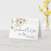 新結婚郎新婦結婚おめでとう カード (黄色い花)