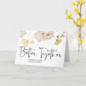 新結婚郎新婦結婚おめでとう カード (黄色い花)