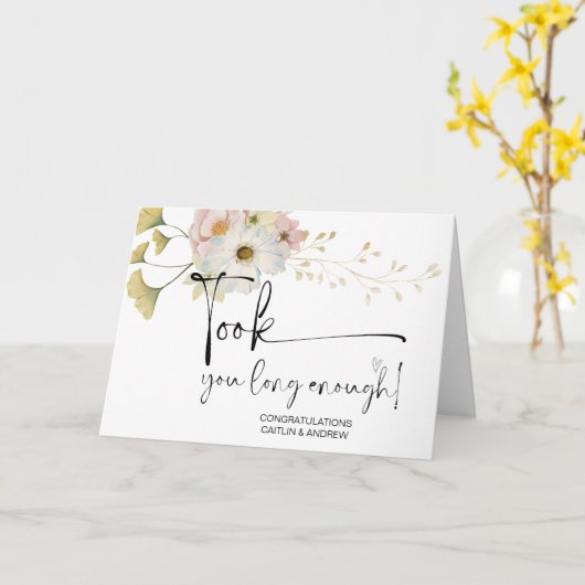 新結婚郎新婦結婚おめでとう カード (黄色い花)