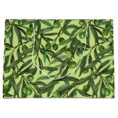 新緑のオリーブの枝 ラージペーパーバッグ (正面)