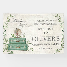 新緑の冒険が始まる　卒業おめでとう 横断幕