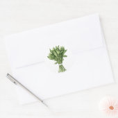 新緑の水の色結婚の花束 ラウンドシール (封筒)