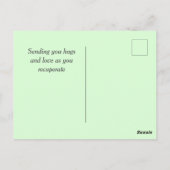 新緑の犬と勇気付けられるが元気 ポストカード (裏面)