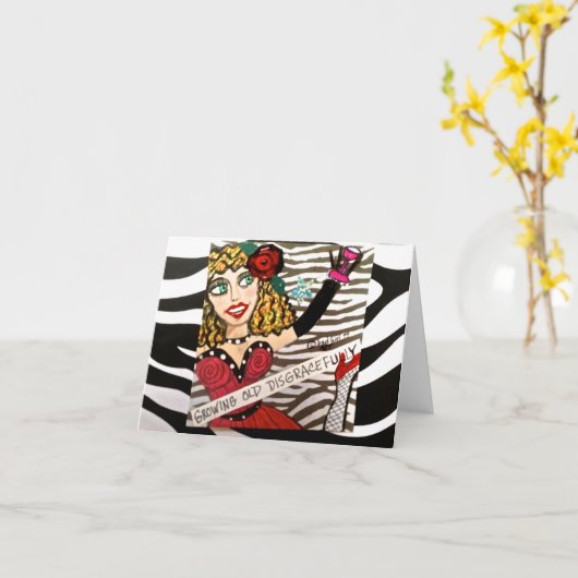 新緑の老いぼれ カード (黄色い花)