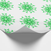 新緑の花の継ぎ目のないパターン ラッピングペーパー (角)