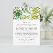 新緑の葉付き植物の囲結婚いカード エンクロージャーカード (スタンド正面)