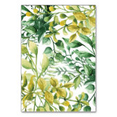 新緑の葉付き植物結婚のテーブル番号 テーブルナンバー (裏面)