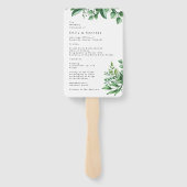 新緑の葉付き結婚植物 ハンドファン (裏面)