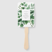 新緑の葉付き結婚植物 ハンドファン (正面)