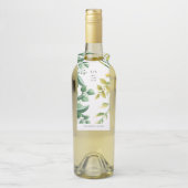 新緑の葉付き結婚植物 ボトルネックタグ (ボトル)