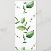 新緑の葉植物結婚式 プログラム (裏面)