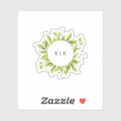 新緑の葉植物 シール (シート)