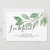 新緑を引っ越した 案内状 (正面)