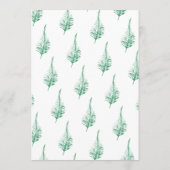 新緑モダンの水の色結婚の メニュー (裏面)