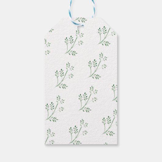 新緑モダン水彩結婚式の引き出物 ギフトタグ (裏面)