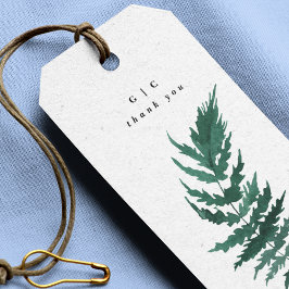 新緑モダン水彩結婚式の引き出物 ギフトタグ