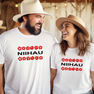 新羽アロハフラワーバンド淡い色 Tシャツ