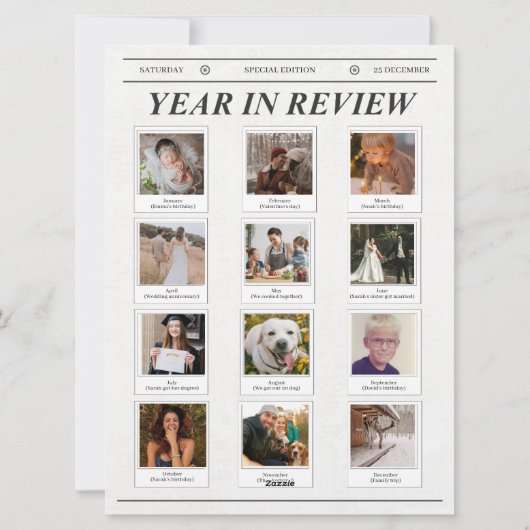 新聞おもしろいのクリスマスカード シーズンカード (裏面)