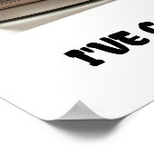 新聞おもしろいトイレ壁画猫 ポスター (角)