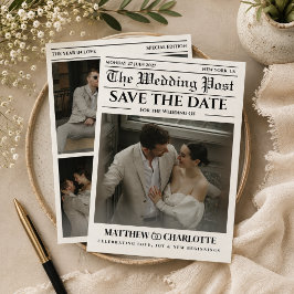 新聞でお知らせする結婚式の日取りカード