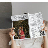 新聞での結婚発表のスケジュール＆プログラムのインフォグラフィック 招待状