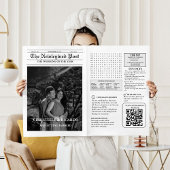 新聞での結婚発表&プログラムのインフォグラフィック 招待状