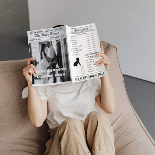 新聞で妊娠発表  ベイビーシャワーのお知らせ 招待状