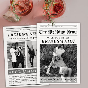 新聞で婚約者の発表をするなんてサプライズで素敵すぎる！ 招待状