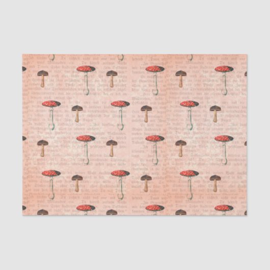 新聞とキノコ 薄葉紙 (正面)