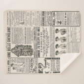 新聞のアンティーク広告 シェルパブランケット (正面(横))