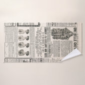 新聞のアンティーク広告 バスタオル (バスタオル)
