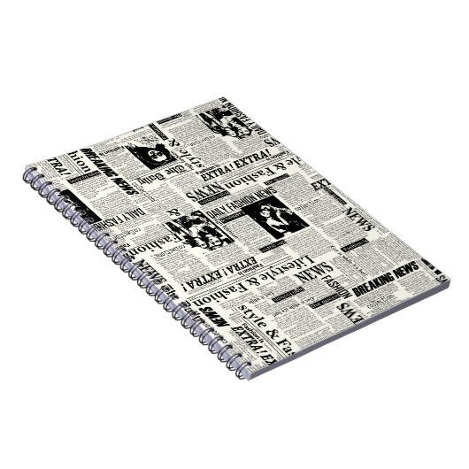 新聞のイラストフロントページアートワークwa ノートブック (右側)