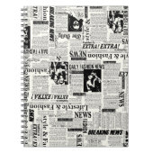 新聞のイラストフロントページアートワークwa ノートブック (正面)