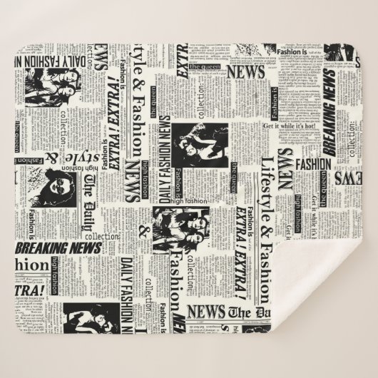 新聞のイラストレーションフロントページアートワークwa シェルパブランケット (正面(横))