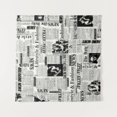 新聞のイラストレーションフロントページアートワークwa タペストリー (正面(横))