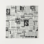 新聞のイラストレーションフロントページアートワークwa タペストリー (正面)