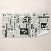 新聞のイラストレーションフロントページアートワークwa バスタオル (バスタオル)