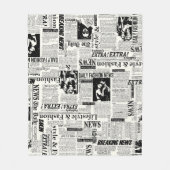 新聞のイラストレーションフロントページアートワークwa フリースブランケット (正面)