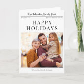 新聞のクリスマス ホリデー カード（写真付き） シーズンカード (正面)